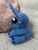 Blue alien amigurumi doll