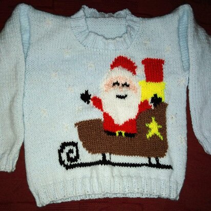 Santa and Sleigh Christmas Jumper