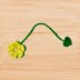 Crochet flower bookmark