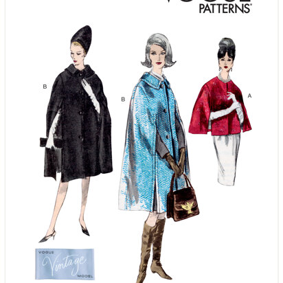 Vogue Misses' Cape V1838 - Paper Pattern, Size A (S-M-L-XL-XXL)