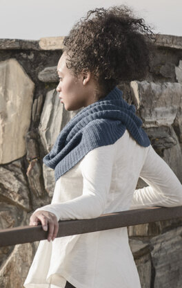 Weldon Alpaca Wrap in Blue Sky Fibers Melange and Sport Weight - 20175 - Downloadable PDF