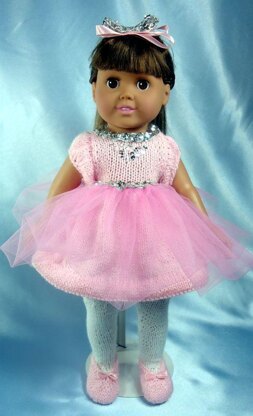 Little Miss Ballerina, Knitting Patterns fit American Girl and other 18-Inch Dolls