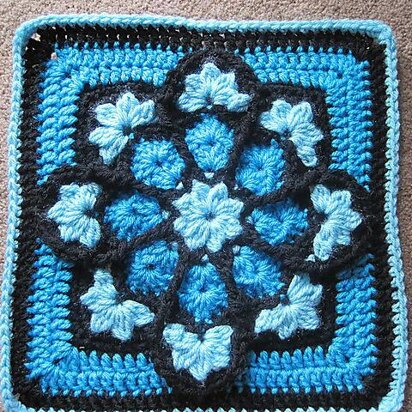 JulieAnny's Stained Glass Afghan Square