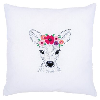 Vervaco Deer & Flowers Printed Embroidery Kit