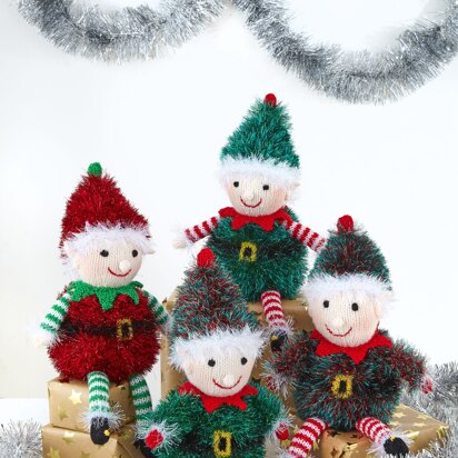 Elf Toys in King Cole Tinsel Chunky - 9164PDF - Downloadable PDF