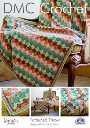 Patterned Throw in DMC Natura Just Cotton - 14939L/2