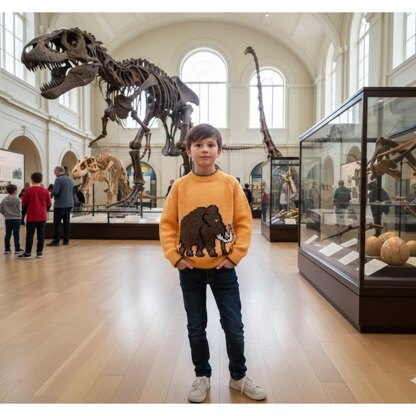 Woolly Mammoth Dinosaur Sweater