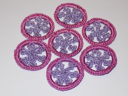 Crochet Snowflake Round Motif