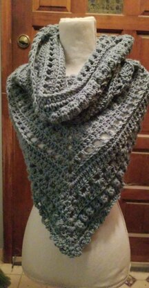 Hooded triangle scarf