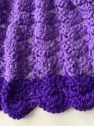 Purple Peacock Shawl