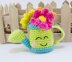 Amigurumi Mini Watering Can with Flowers