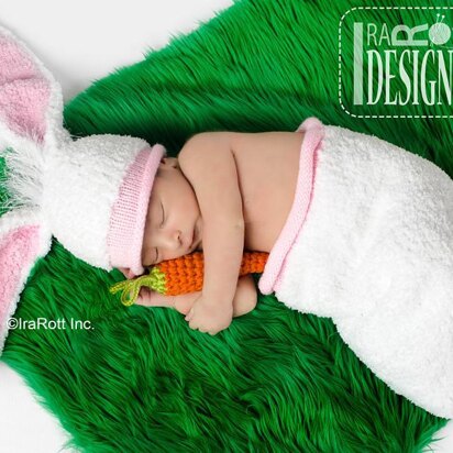 Bunny Rabbit Knit Baby Hat Set