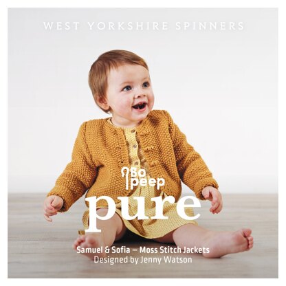 Samuel and Sofia Moss Stitch Jackets in West Yorkshire Spinners Bo Peep Pure DK- DBP0003 - Downloadable PDF