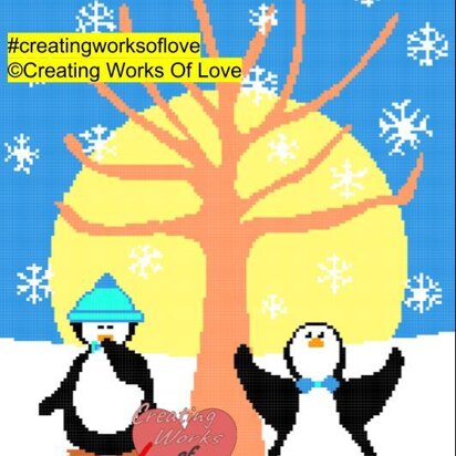 Penguins In The Snow Stitch Graph