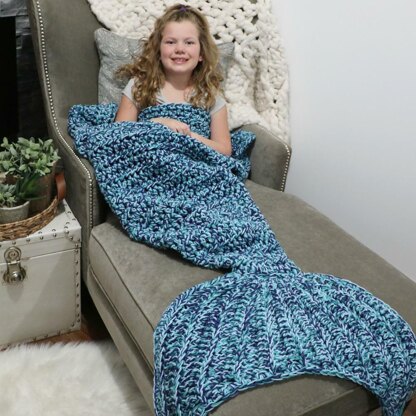 Chunky Quick Mermaid Blanket Crochet pattern by MJsOffTheHook