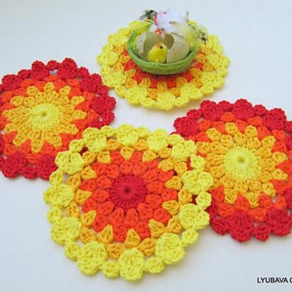 Crochet Coaster Pattern "Easter Decor" PDF