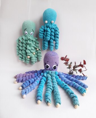Set 3 in 1 "Medusa + hedgehog + octopus"