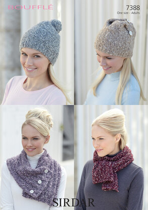 Scarves and Hats in Sirdar Bouffle - 7388 - Downloadable PDF