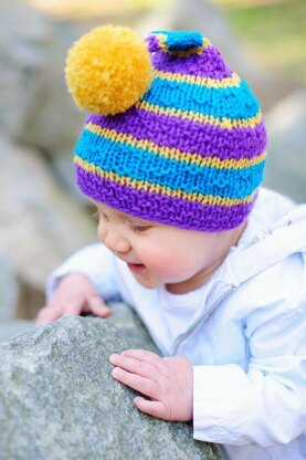 Textured Stripe Stocking Cap