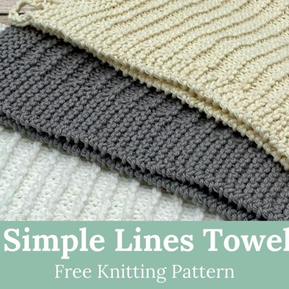 Simple Lines Towel - knitting pattern