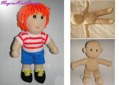 Tommy doll knitting pattern