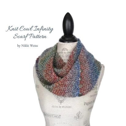 Homespun Knit Cowl Infinity Scarf