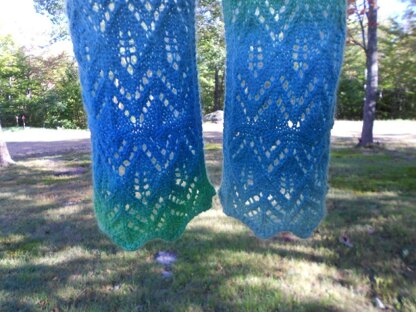 Floating Leaves Lace Scarf