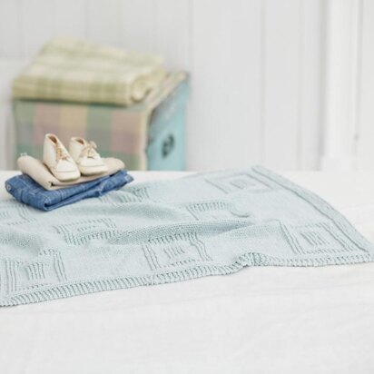 Blanket with squares - knitting pattern