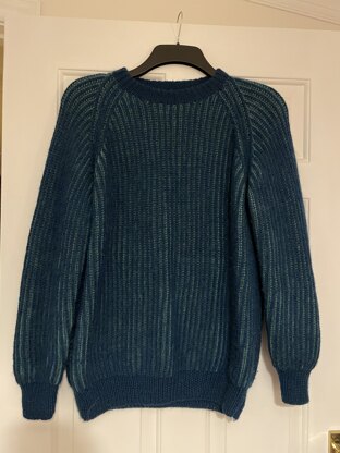 Two tone fisherman’s rib sweater