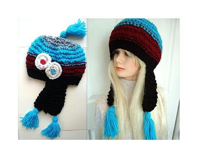 590 KNITTED EARFLAP HAT, all sizes