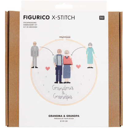 Rico Figurico Grandma & Grandpa Embroidery Kit
