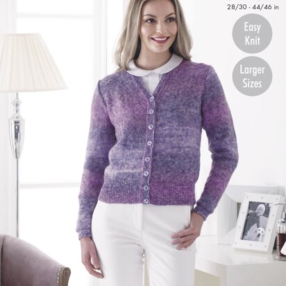 Cardigan & Sweater in King Cole Drifter 4ply - 5384pdf - Downloadable PDF