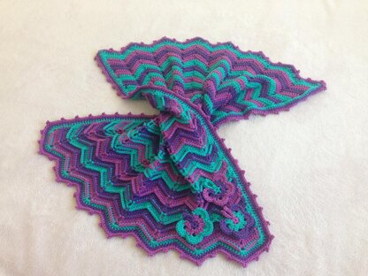 Ridged Chevron Butterfly Blanket