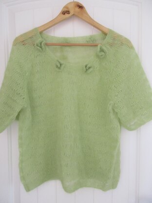 Mohair Top with Flowers