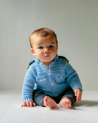 Coastal Military Baby Sweater