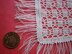 1:12th scale open lace baby shawl