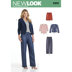 New Look Misses' Jacket, Pants, Skirt and Knit Top 6351 - Paper Pattern, Size A (10-12-14-16-18-20-22)