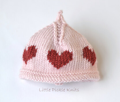 Little Heart baby beanie in Debbie Bliss Baby Cashmerino