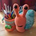 Sally the Snail Caddy - UK Terminology - Amigurumi