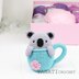 Rattle koala in the cup