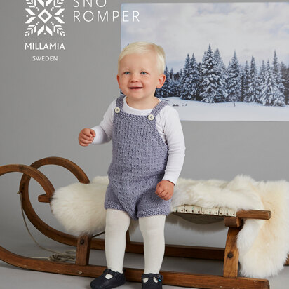 Sno Romper - Playsuit Knitting Pattern For Babies in MillaMia Naturally Soft Aran