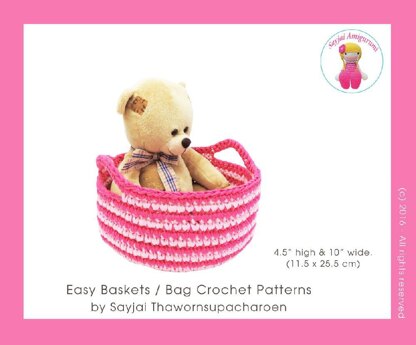 Easy Baskets or Bag Crochet Patterns
