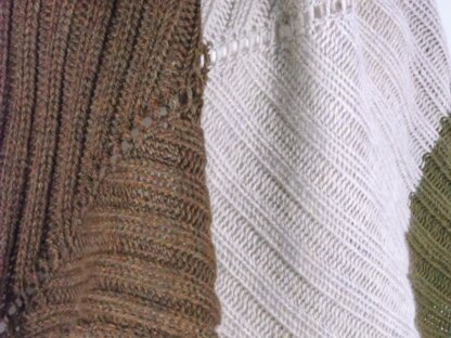 2x2 ribbed shawl