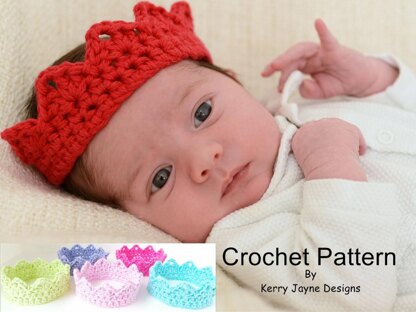 Crochet Crown Pattern US By KJD