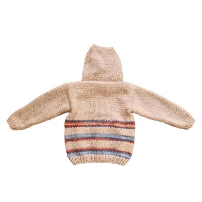Chunky Striped Hooded Cardigan