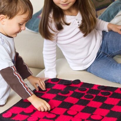 Checkers Board Game in Red Heart Super Saver Economy Solids - WR2074