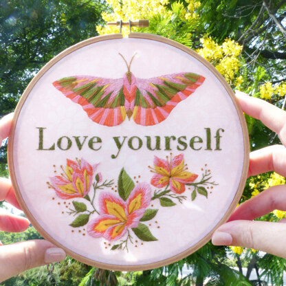 Tamar Love Yourself Printed Embroidery Kit - 6in