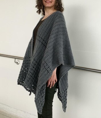 Crochet Ruana Pattern: Never-A-Gray-Day Ruana