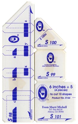 Marti Michell Set S Five Patch 6 inch Quilting Template