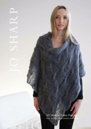 Cable Mohair Poncho